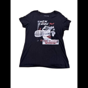 Women's Marvel Black Widow T-Shirt Size 0 Black